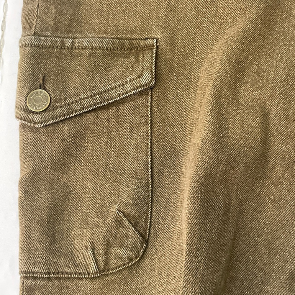 Vintage Lauren Ralph Lauren Brown Cargo Pocket Jeans Pants Size 8P Petite - Picture 8 of 8